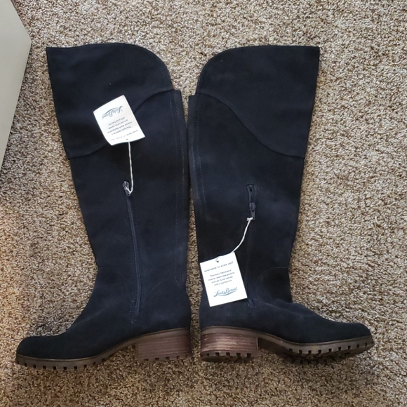 Lucky Harleen Over the Knee Boot, Blue Wide Calf - Picture 4 of 8